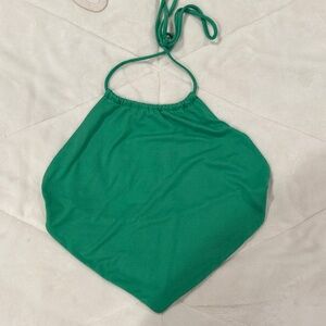 Windsor Green Halter Tank Top with open back